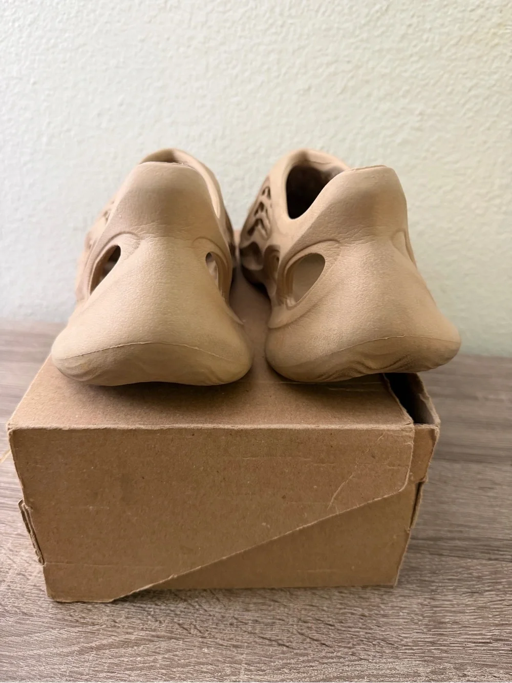 adidas Kids Foam Clog Sandal in Tan
